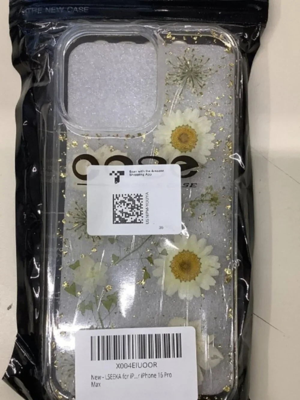 LSEEKA iPhone 16 Pro Max Clear Case Flowers